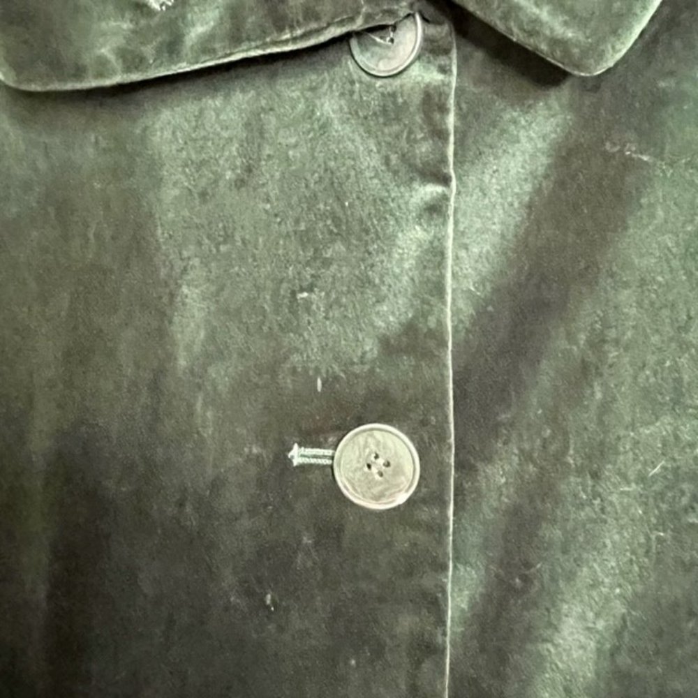 Talbots Cotton Velvet High Neck Swing Jacket - Forest Green - 12 - Picture 8 of 8